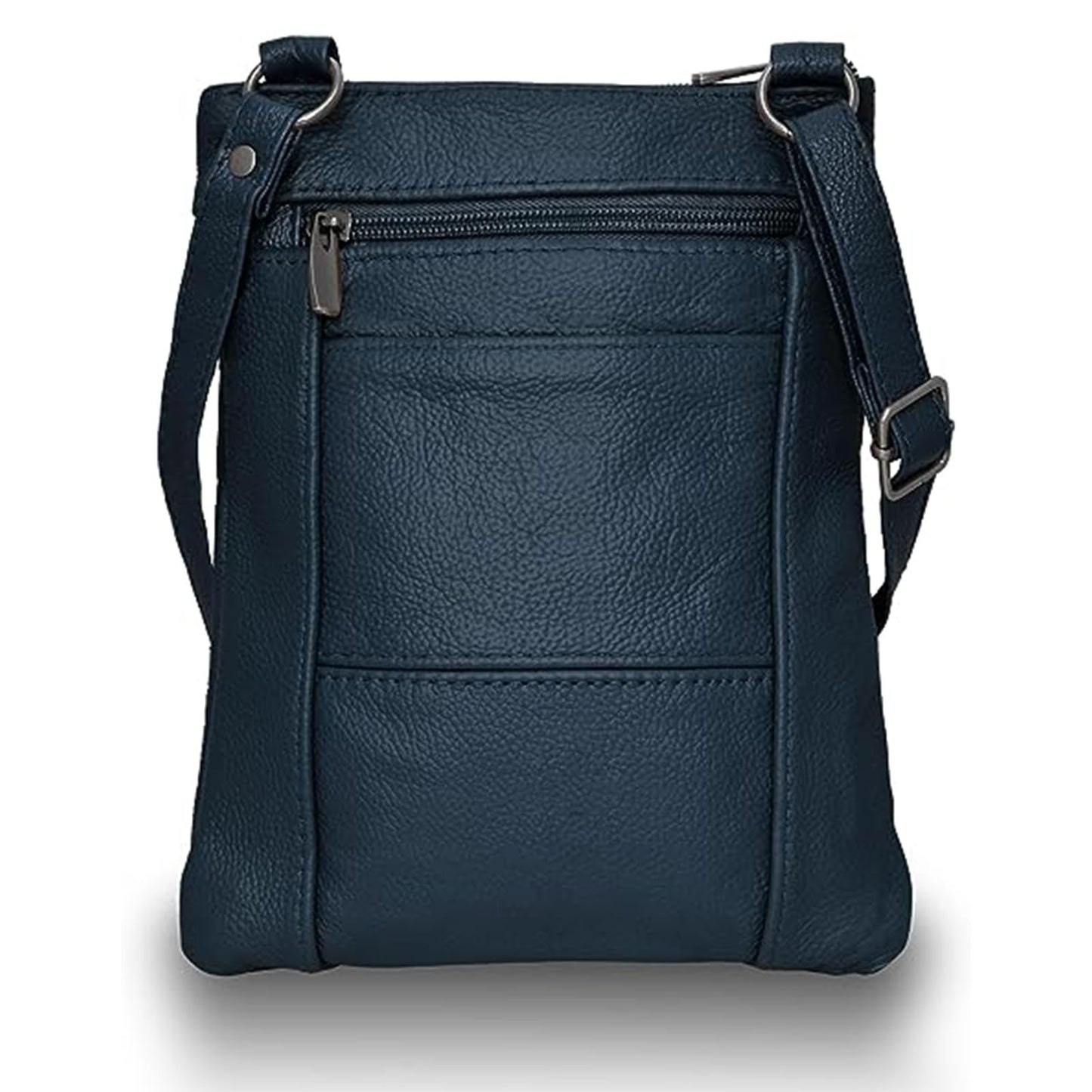 Krediz Leather Crossbody purses for Women - travel bag with 4 Zippers, Soft & Durable Purses for Women Trendy