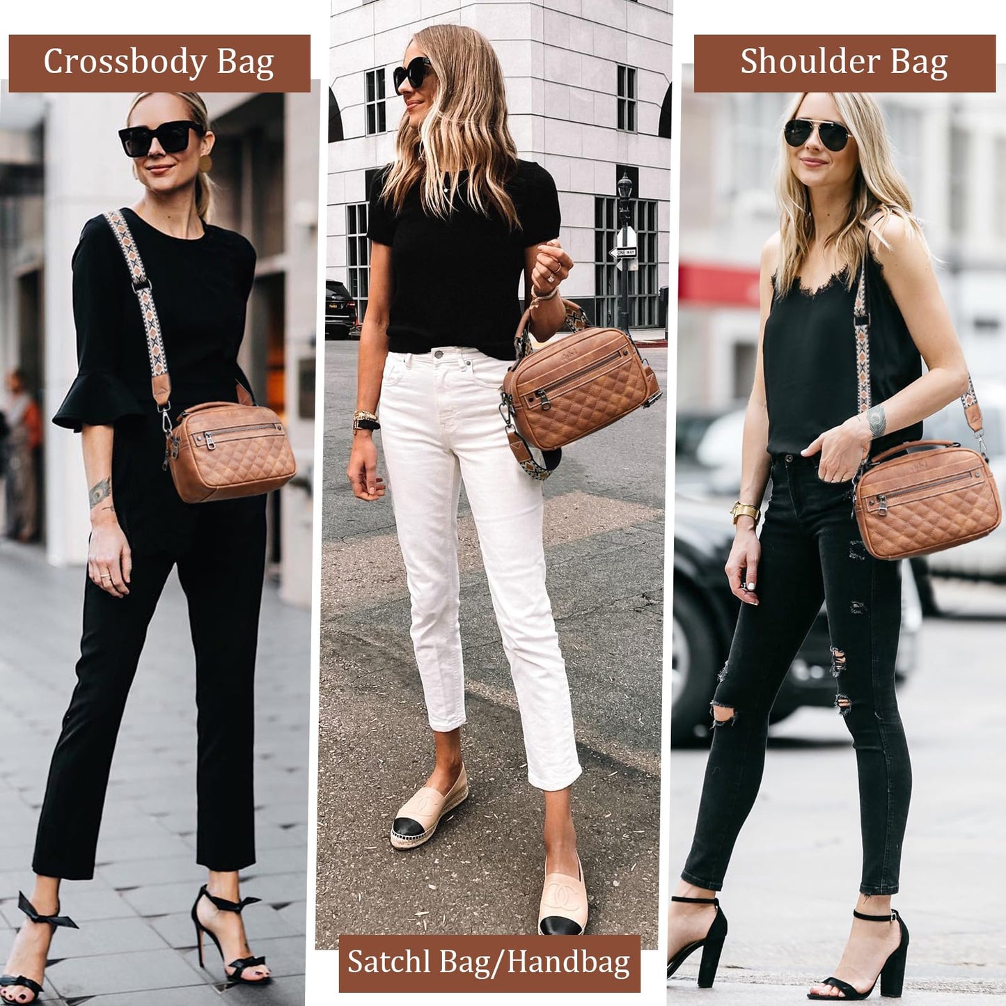 AGLOD Crossbody Bags for Women Vegan Leather Shoulder Handbags Small Cross Body Purses for Women Trendy with Wide Strap