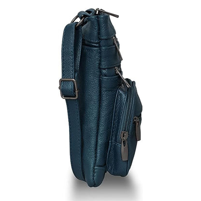 Krediz Leather Crossbody purses for Women - travel bag with 4 Zippers, Soft & Durable Purses for Women Trendy