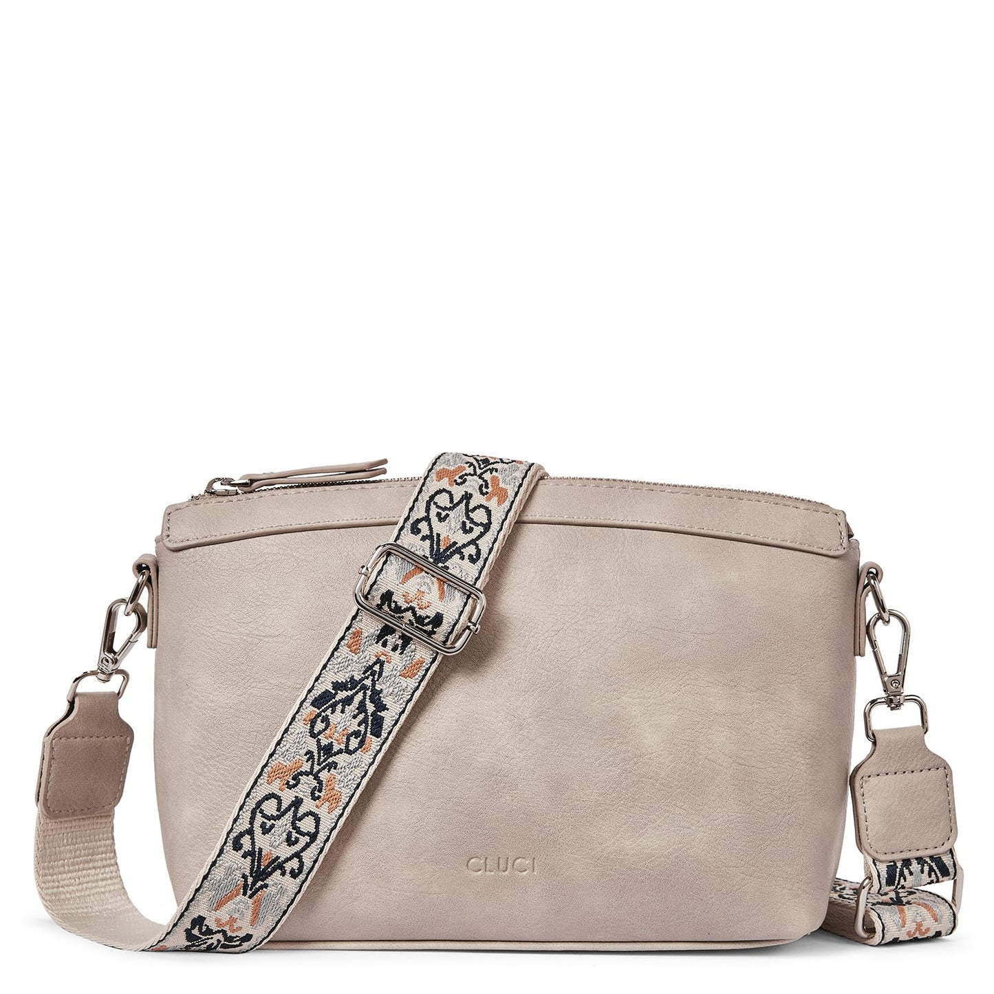 CLUCI Crossbody Purses for Women Trendy Vegan Leather Small Crossbody Bags Women Shoulder Handbags with Wide Straps