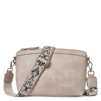 CLUCI Crossbody Purses for Women Trendy Vegan Leather Small Crossbody Bags Women Shoulder Handbags with Wide Straps