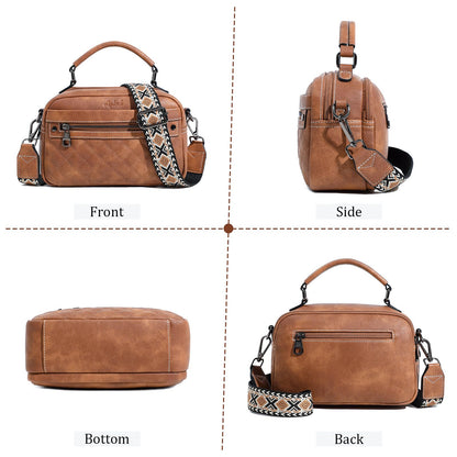 AGLOD Crossbody Bags for Women Vegan Leather Shoulder Handbags Small Cross Body Purses for Women Trendy with Wide Strap