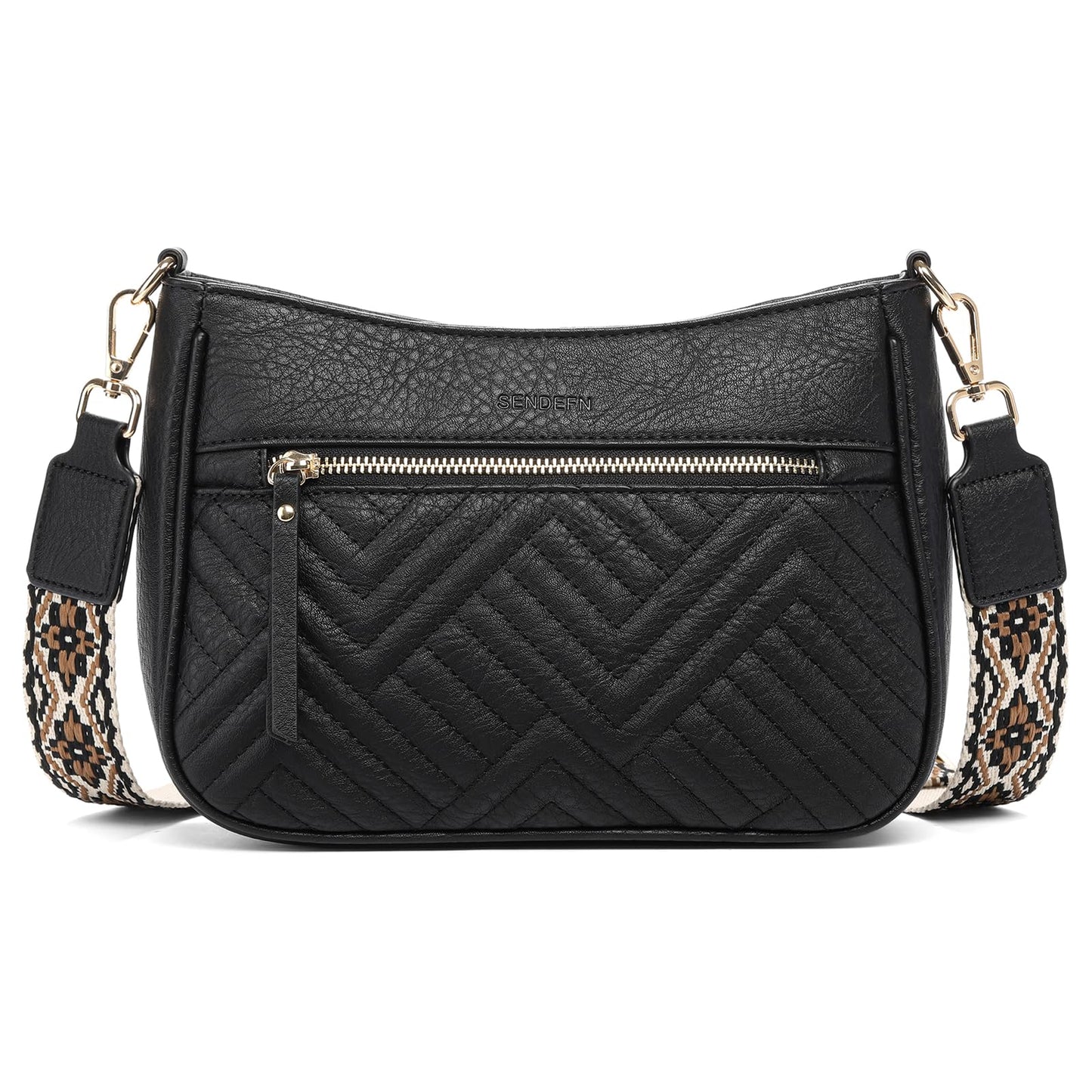 SENDEFN Crossbody Bags for Women Trendy, Vegan Leather Purses Medium Crossbody Purses Shoulder HandbagsTravel with Wide Strap