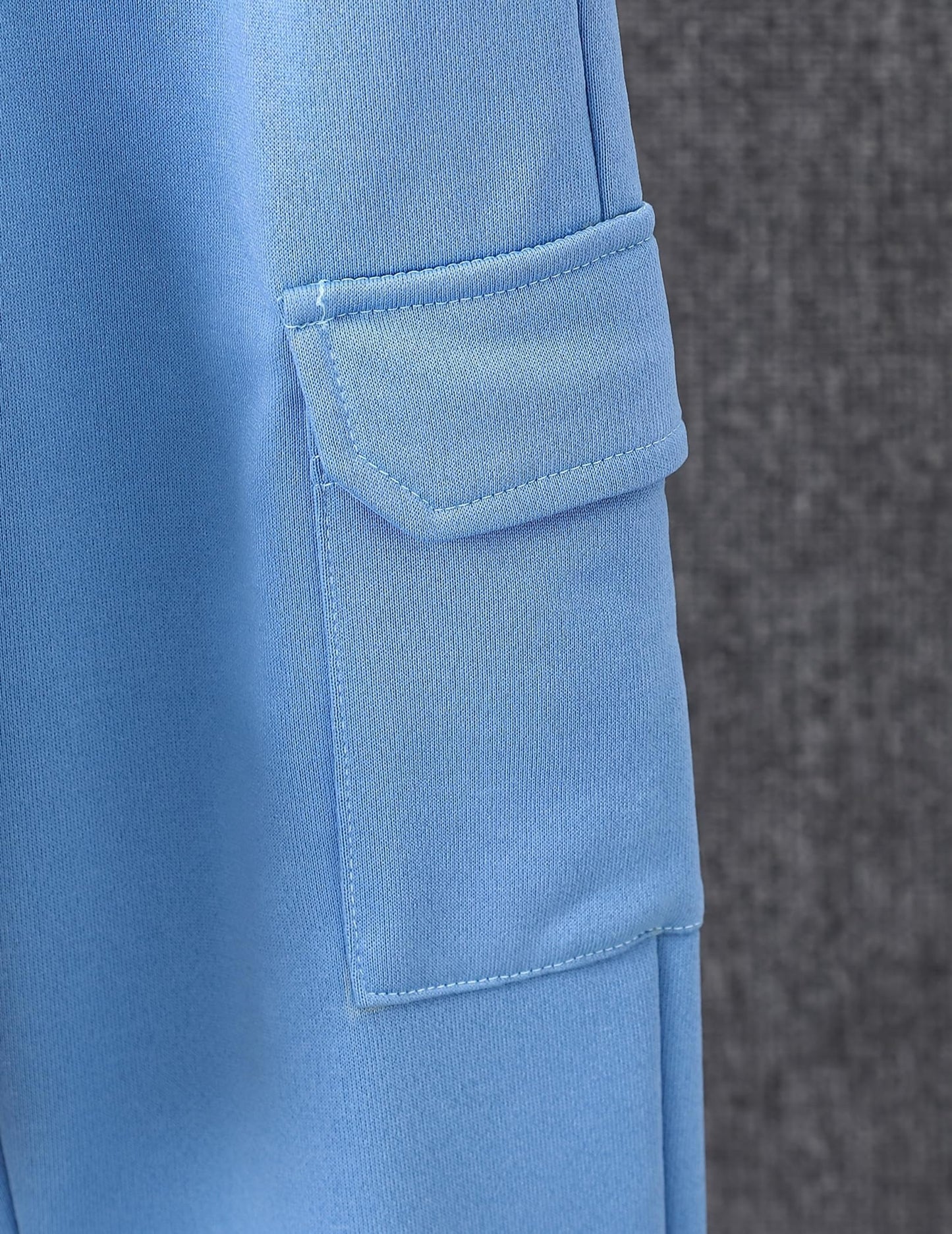 Fdqin Boys Clothing Set 2 Piece Outfits Pants Sets Cute Flannel Plaid Shirt Hoodie Shirt and Casual Sweatpants Blue 5-6Year